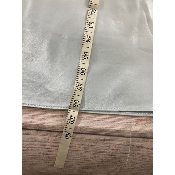 NWT Michaelangelo David's Bridal Ice Blue Satin Sleeveless Dress - 12 - Picture 3 of 14